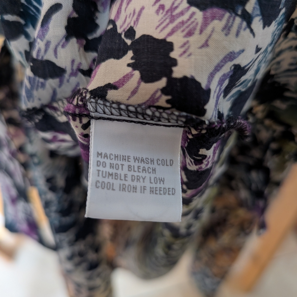 Foxcroft Colorful Abstract Button Down Shirt - Picture 7 of 11